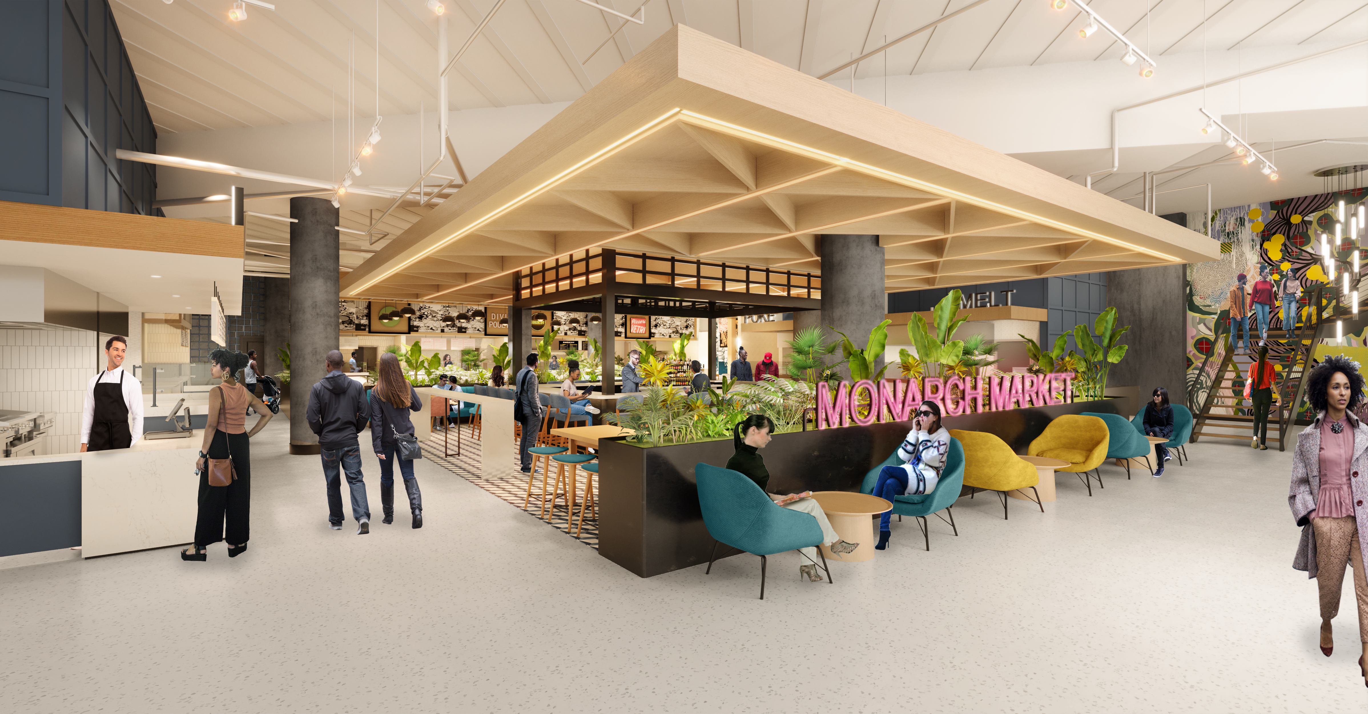 Crescent Communities and Nuveen Real Estate Announce Construction Start for New Food Hall, Monarch Market, at One Independence Center