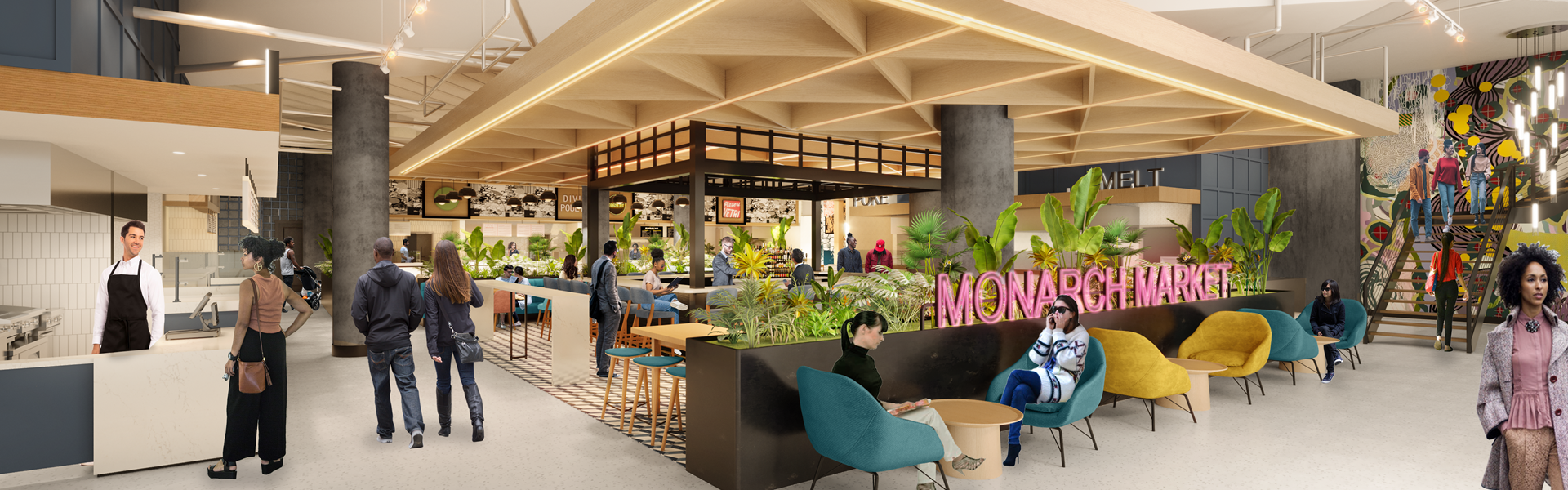 Crescent Communities and Nuveen Real Estate Announce Construction Start for New Food Hall, Monarch Market, at One Independence Center Crescent Communities and Nuveen Real Estate Announce Construction Start for New Food Hall, Monarch Market, at One Independence Center